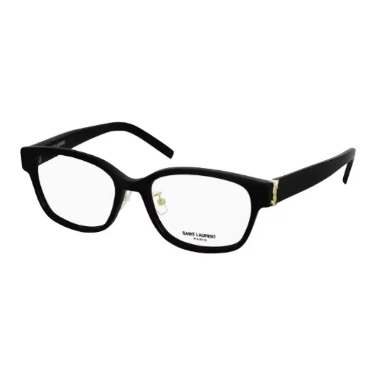SAINT LAURENT Plate Square Eyeglass Frames Unisex Black-1