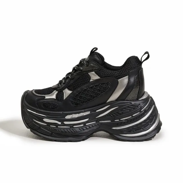 Milan Love Song Durable Breathable Balanced Lightweight Low Top Chunky Sneakers Women's-4