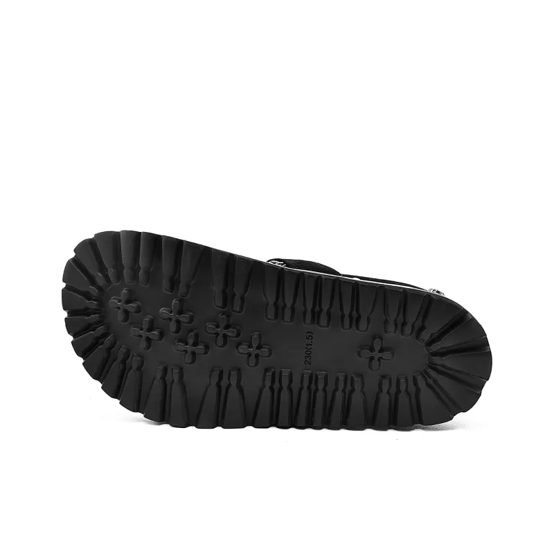 KMD Wrap toe Slippers Women's Black-4