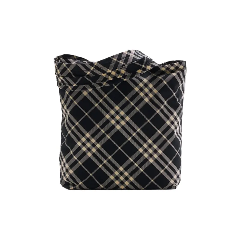 Burberry Polyester With Polyurethane Tote Bag, Shopping Bag, Shoulder Bag, Handbag Men's Black & Calico-2