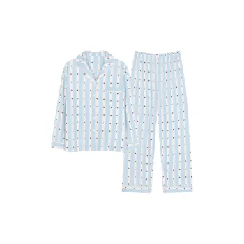 Follow The United States Pajama Set Women's Light Blue
