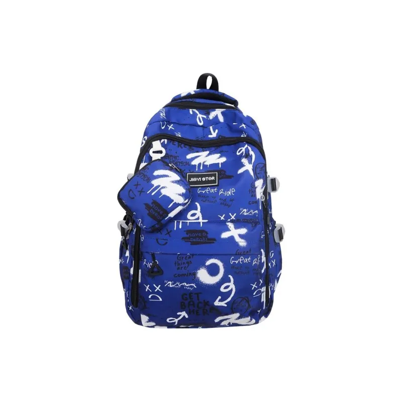 Dusen Kangaroo Nylon Backpack Regular Unisex Black/Gray/Red/Blue/Royal Blue-10