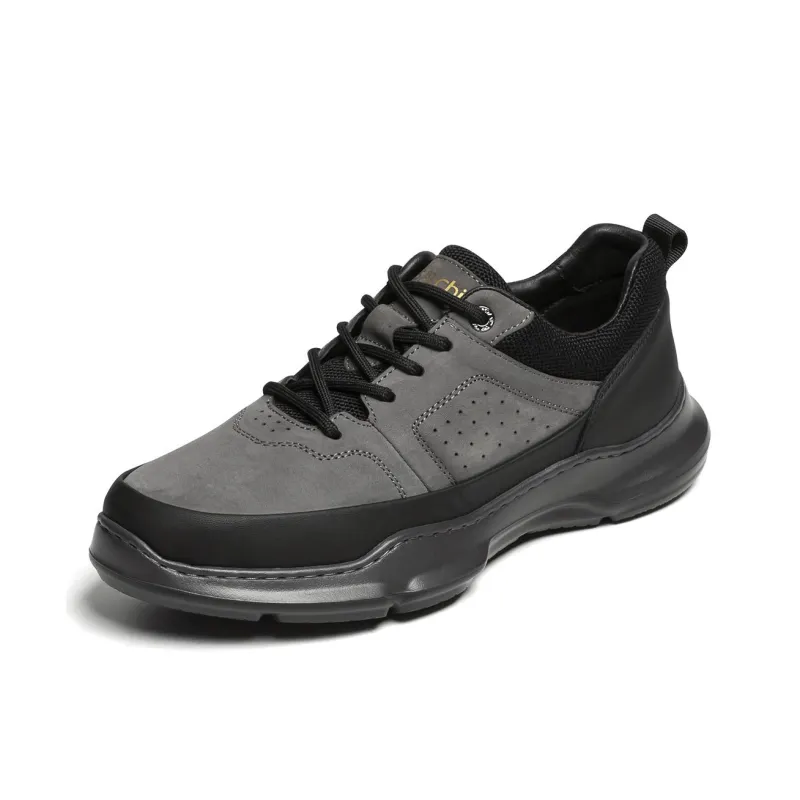 Satchi Anti Slip Wear Resistant Low Top Casual Shoes Men's Black Gray Color-2