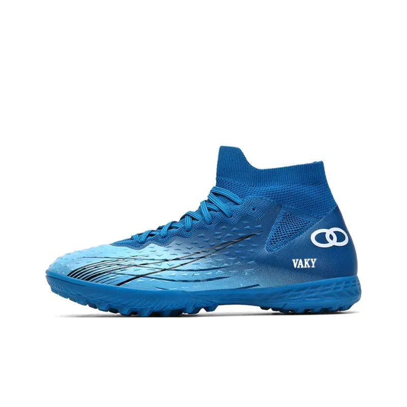 VAKY Soccer Shoes Unisex High Top Aqua-0