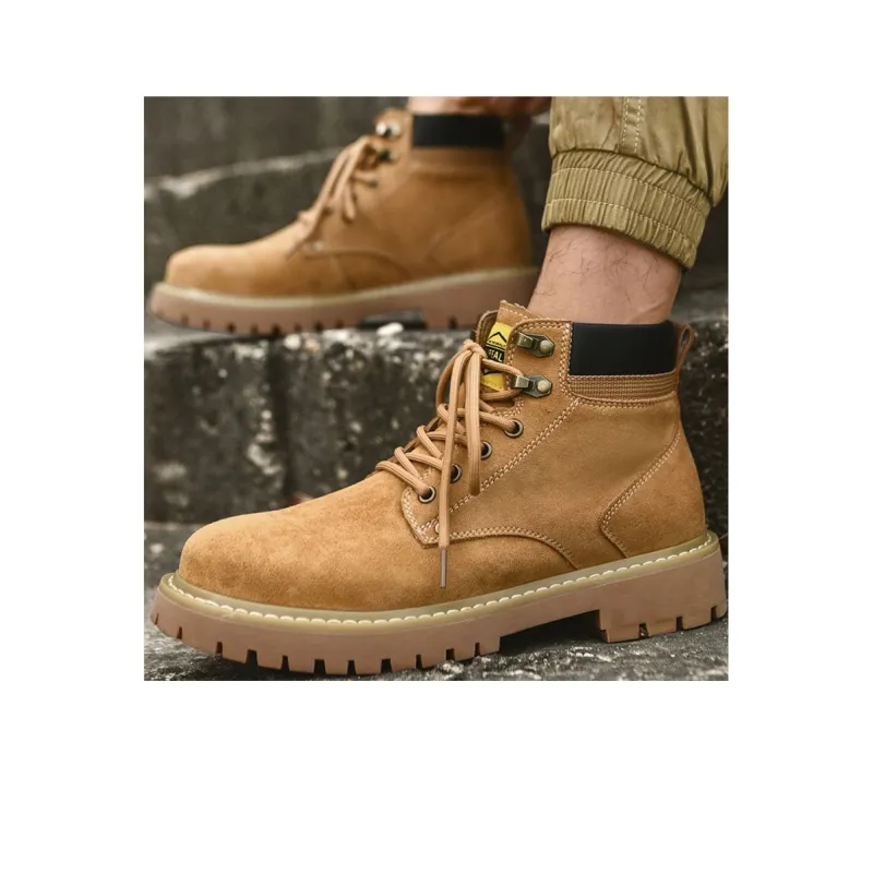 HLA Wear-Resistant Short Outdoor Boots 3.5cm Men's-3