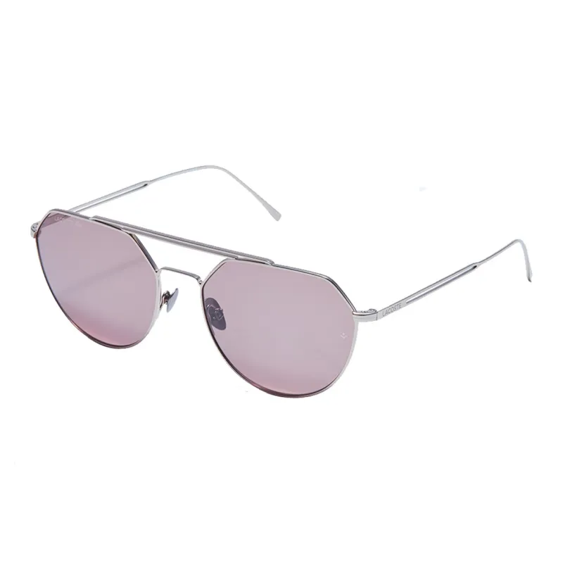 LACOSTE Metal Aviator Sunglasses Women's Pink-0
