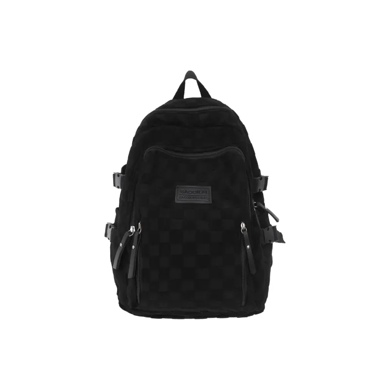 BAODIDAISHU Corduroy/Nylon Backpack Laptop Bag Backpack Women's Ecru/Black/Khaki/Blue-1