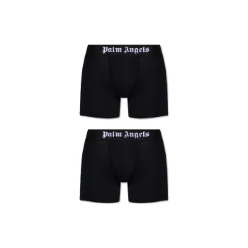 PALM ANGELS Logo Waist Two Pack Of Boxers