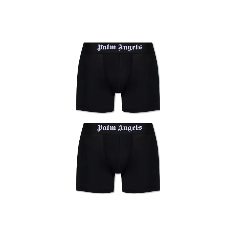 PALM ANGELS Logo Waist Two Pack Of Boxers-0