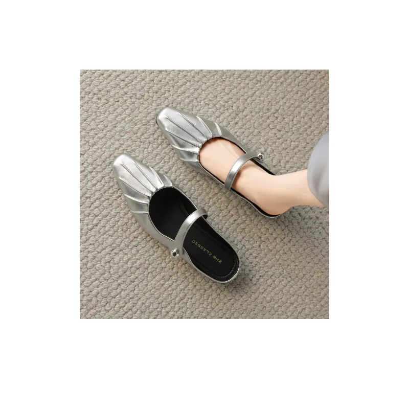 ZHR Vibram Sole Metal Odor Resistant Abrasion Resistant Slip Resistant Wrap toe Slippers Women's-4