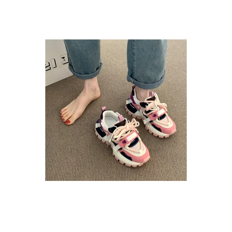 LXVB Slip-Resistant Breathable Low-Top Chunky Sneakers Women's-3