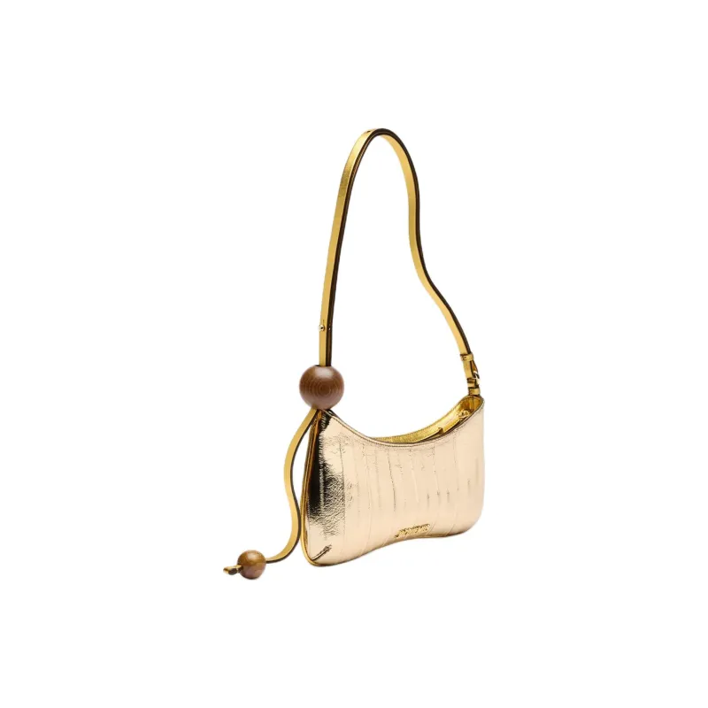 Jacquemus Blind Eel Leather Handbag Shoulder Bag Women's Gold-1