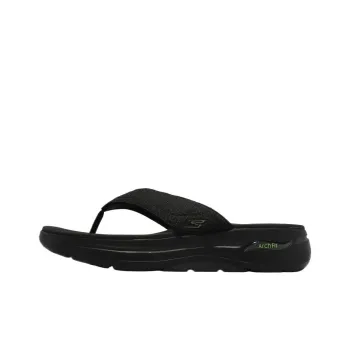 Skechers Go Walk Arch Fit Abrasion-Resistant Slip-Resistant Flip Flops Men's Black