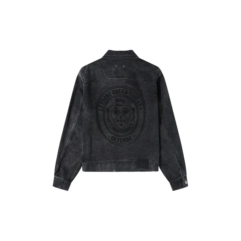 GF Ferré Denim Jacket Unisex Black Gray-1