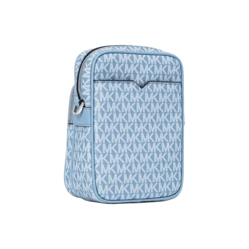 MICHAEL KORS Jet Set Travel Coated Canvas Shoulder Bag Crossbody Bag Medium Size Women's Blue-1