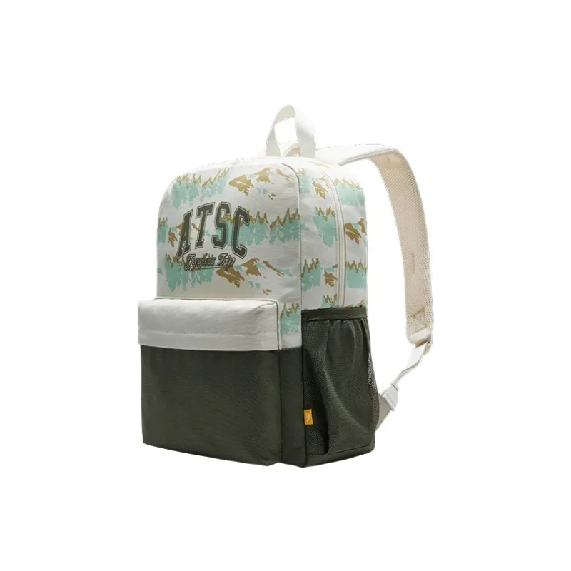 Anta Life Collection PU Backpack Regular Unisex Light Smoke Gray/Light Army Green-1