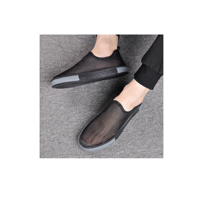 LUOMAIKE Breathable And Wear-resistant Low-Top Casual Shoes Men's Black-4