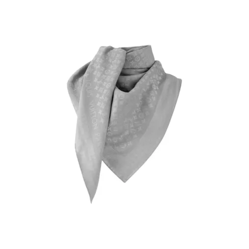 LOUIS VUITTON Wool Shawls Women's Gray