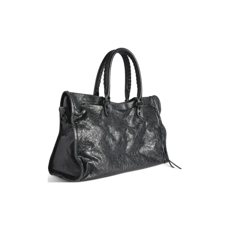 Balenciaga Storico Fine Grained Sheepskin Shoulder Bag, Crossbody Bag, Handbag Tubas Women's Black-4