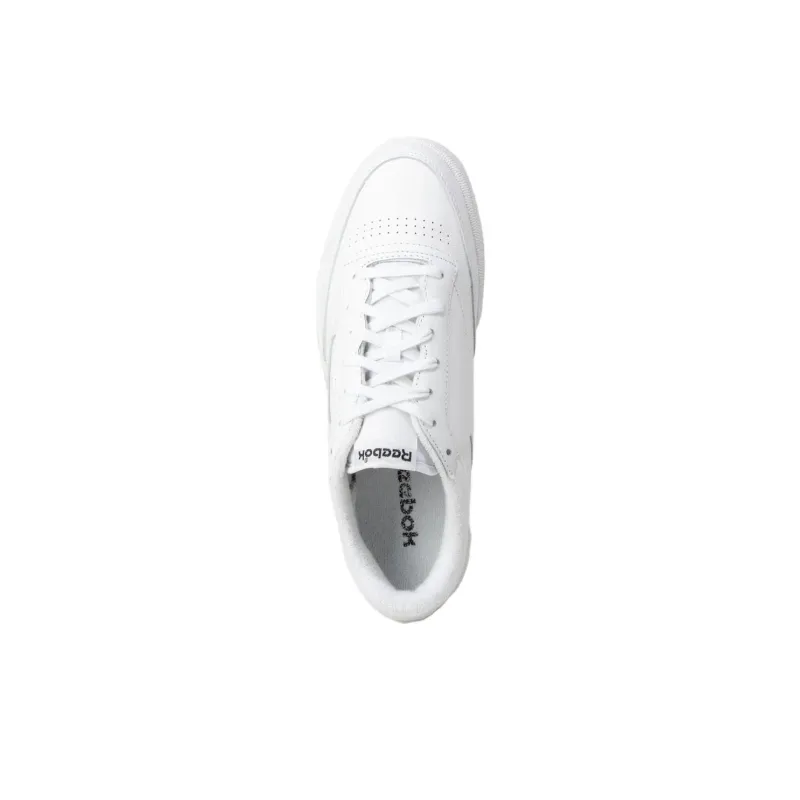 Reebok Club C Anti Slip Wear Resistant Low Top Skateboard Shoes Unisex White-3