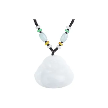 Clear Snow Bean Type Jadeite Necklaces Unisex