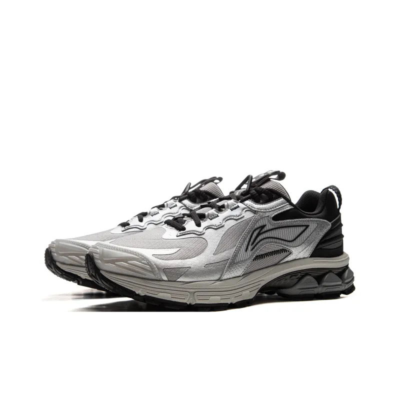 LiNing Fuyao 2.0 Trail Anti Slip Wear Resistant Low Top Running Shoes Men's Silver Gray-2