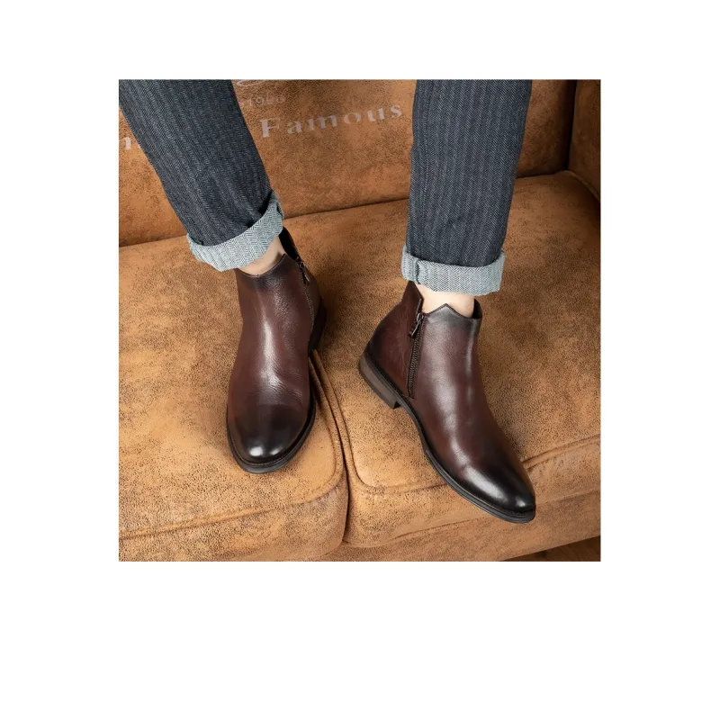 PARDASAUL Ankle Boots Men Black/Brown-17