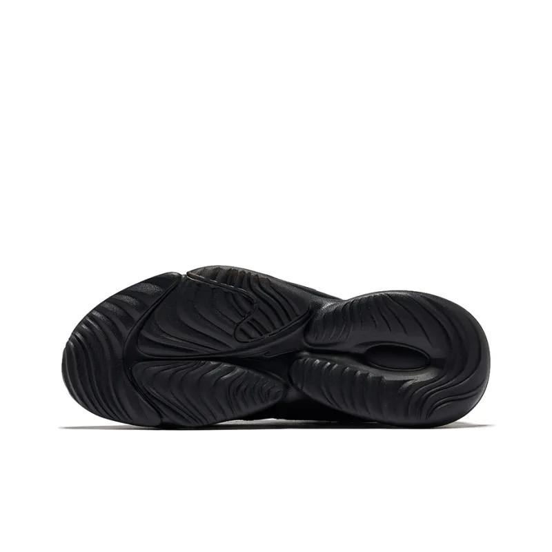 Erke Derivation 2V2 Anti Slip And Wear Resistant Height Increasing Coverage Low Top Chunky Sneakers Men's Jet Black-4