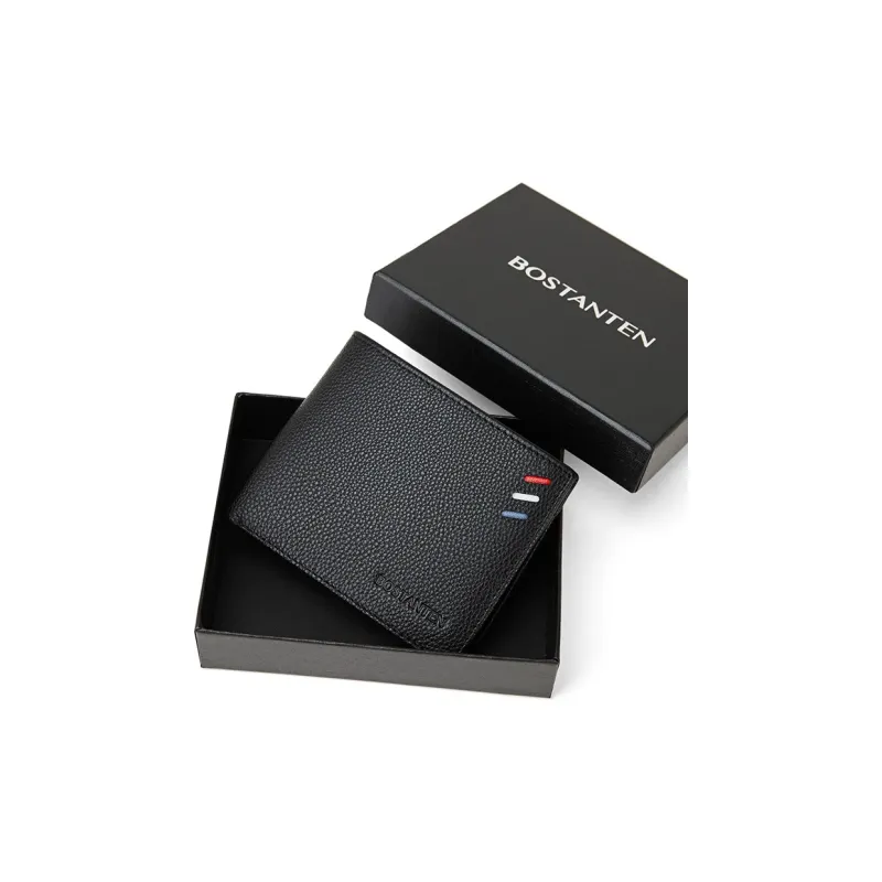BOSTANTEN Cow Leather Wallet Regular Men's Black-0
