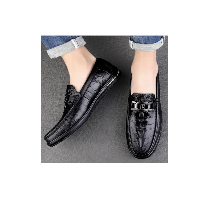 CKVUSAMG Gommino Loafers Unisex Black/Burgundy/Scarlet-3