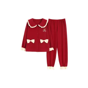 The Story Of The Flower Season Pajama Set Women's Red
