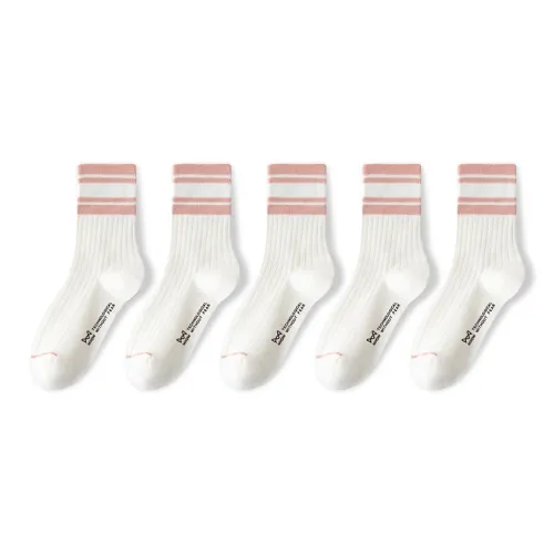 MIIOW Mid Calf Socks Unisex 5 Pack