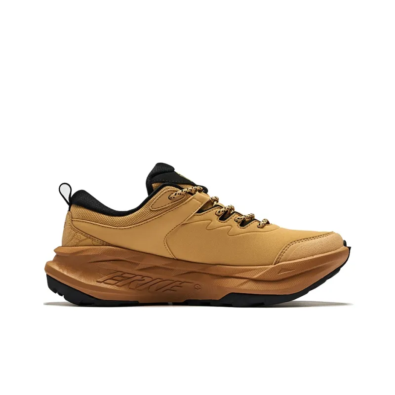 Erke Dragon Flying Phoenix Dancing 2 Wear Resistant Coverage Low Top Chunky Sneakers Men's Desert Yellow Black-1