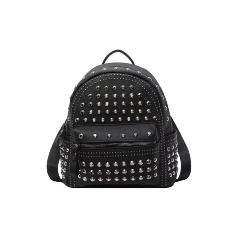 RKM Pu Backpack Regular Women's Black/Pink/Ecru/Khaki-0