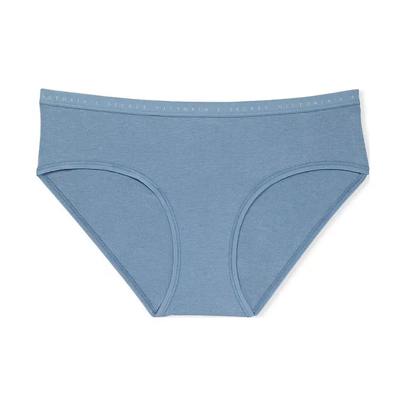 Victoria's Secret Stretch Cotton Hiphugger Panty/Faded Denim Underpants Women's 1 Pack Blue-0