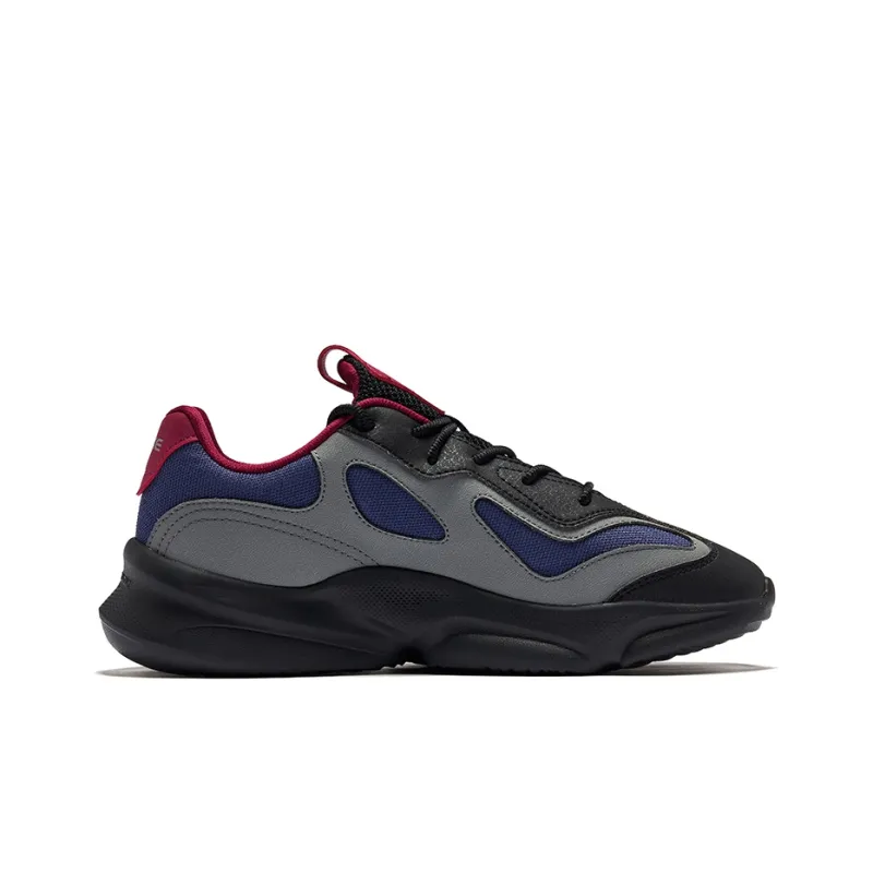 Erke Derivation 2V2 Anti Slip And Wear Resistant Height Increasing Coverage Low Top Chunky Sneakers Men's Steel Gray-1