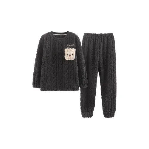 The Story Of The Flower Season Pajama Set Men's Black