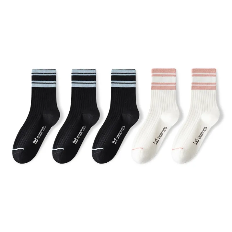 MIIOW Mid Calf Socks Unisex 5 Pack-10