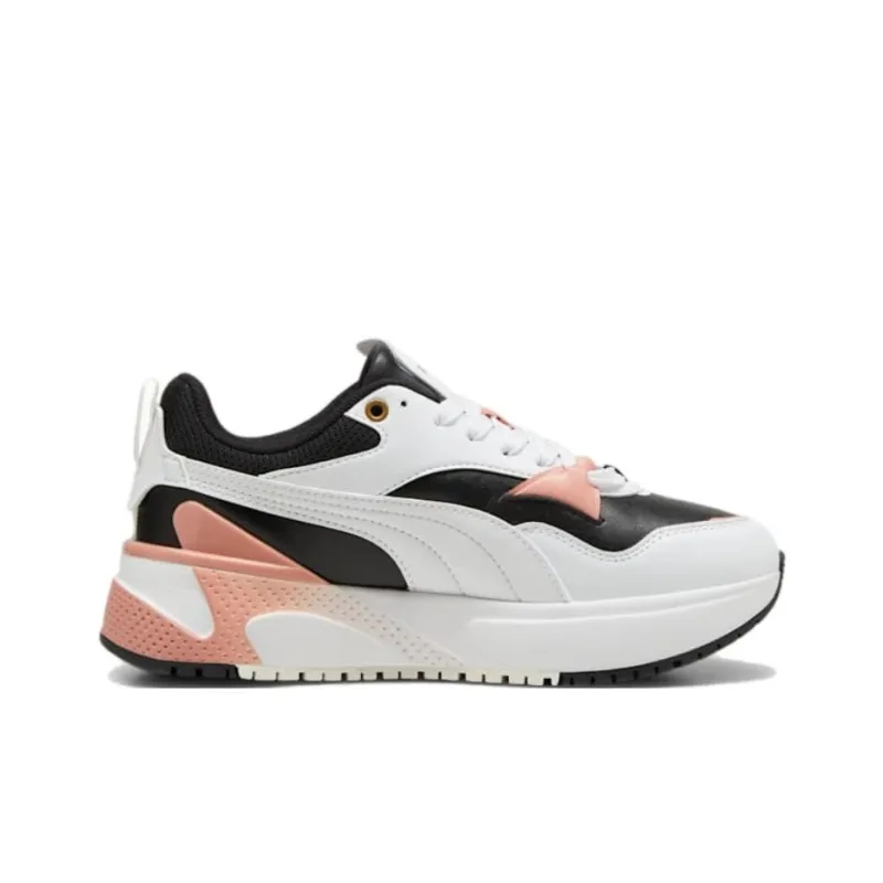 PUMA R78 Anti Slip Wear Resistant Low Top Casual Shoes Women's Black White Pink-1