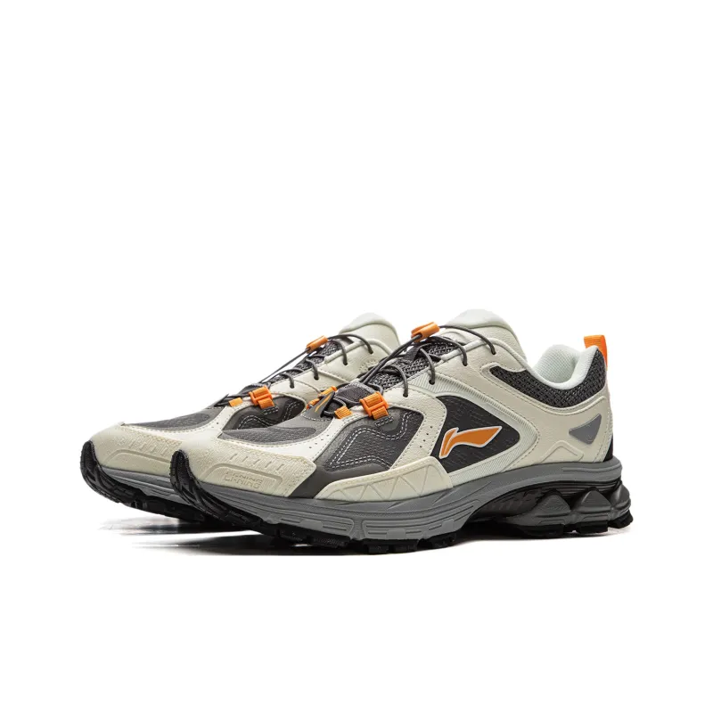 LiNing Support 2.0 Trail V2 Support Wear Resistant Slip Resistant Low Top Running Shoes Men's Khaki White-2