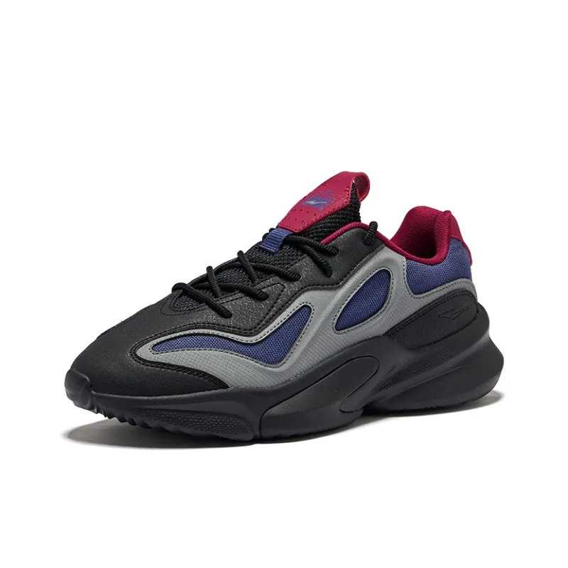 Erke Derivation 2V2 Anti Slip And Wear Resistant Height Increasing Coverage Low Top Chunky Sneakers Men's Steel Gray-2
