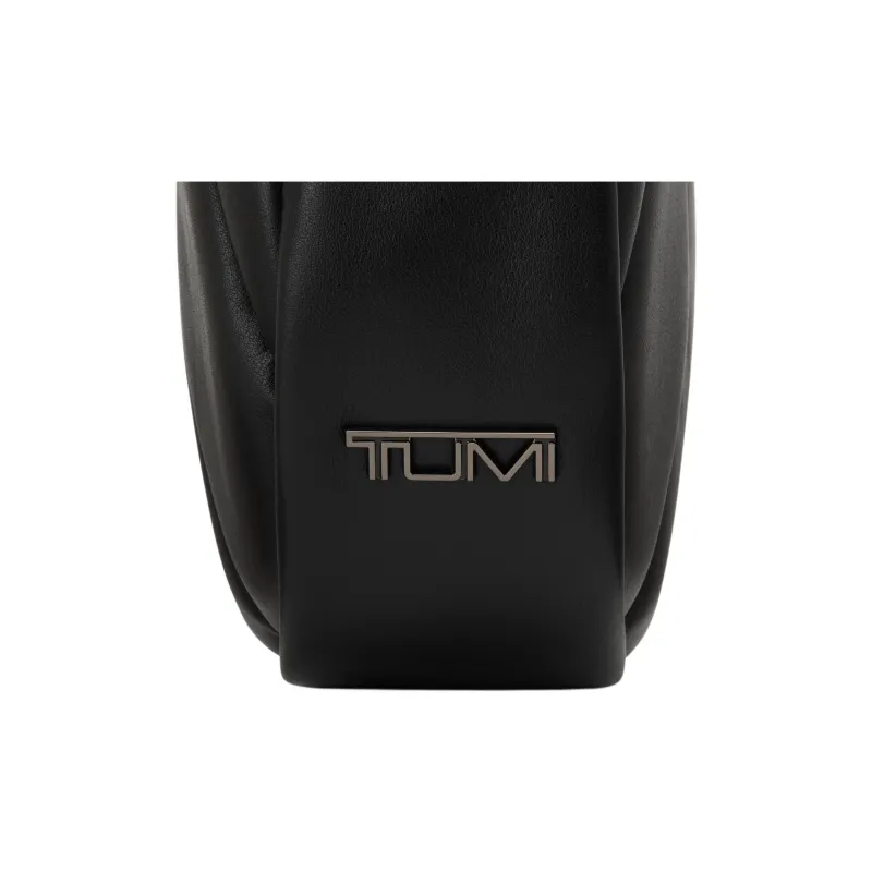 TUMI Leather Handbag Shoulder Bag Crossbody Bag Small Size Women's Black Mousse Color-4