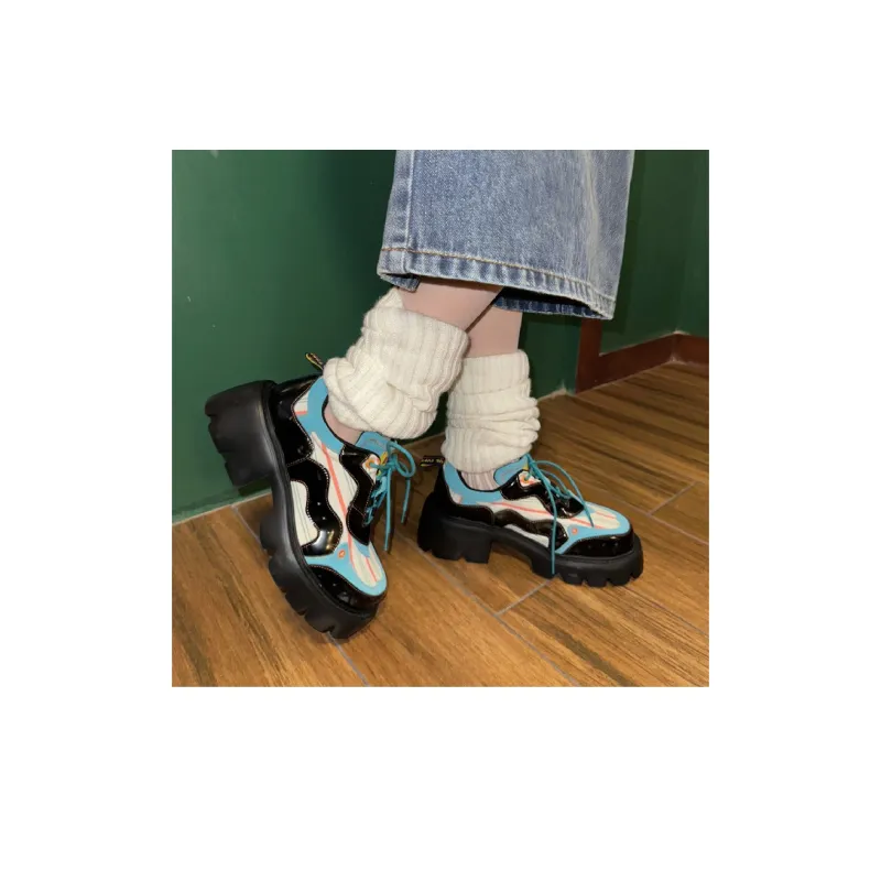 NiuwaStudio Casual Single Shoes Height Increasing 5.6cm Women's Black Urban Chic Style Oversized Sneakers-8