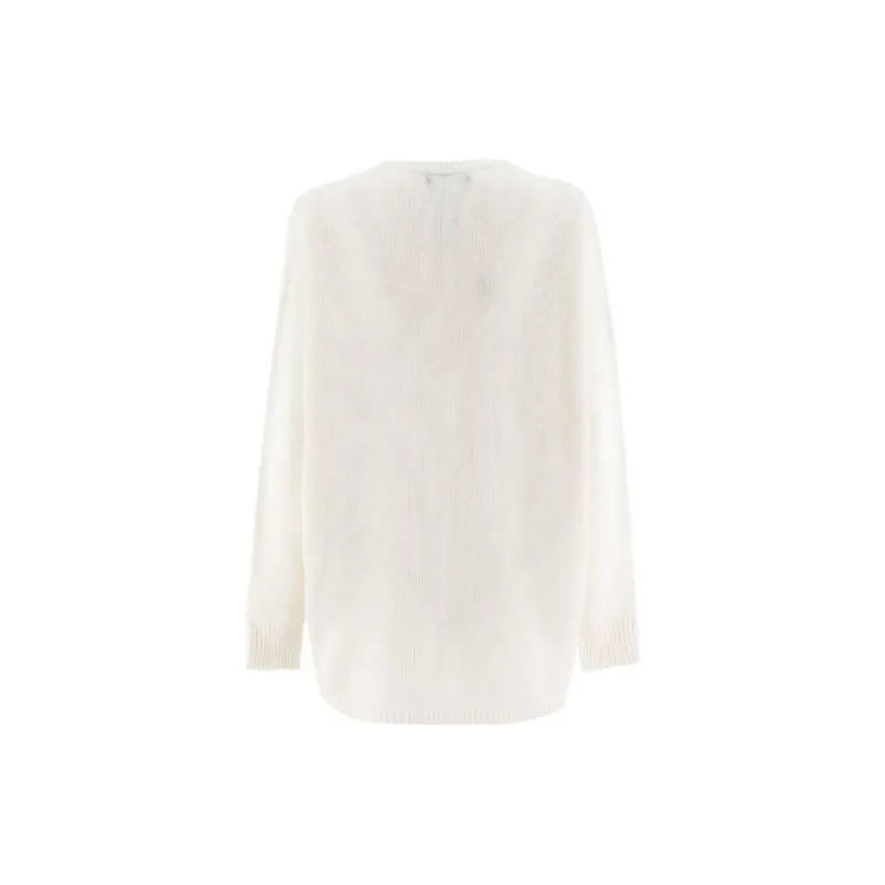 Fabiana Filippi V Neck Drop Shoulder Jumper-1