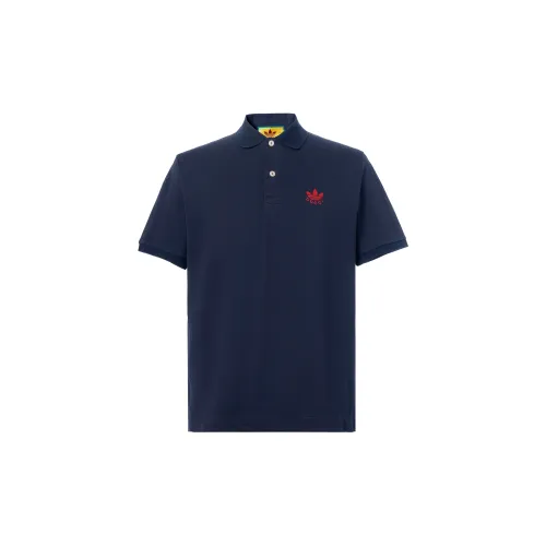 Adidas Originals GUCCI X ADIDAS Polo Shirts Unisex Blue