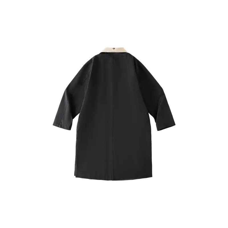LR MADE Vintage Silhouette Mid-Length Commute Trench Coat Unisex-3