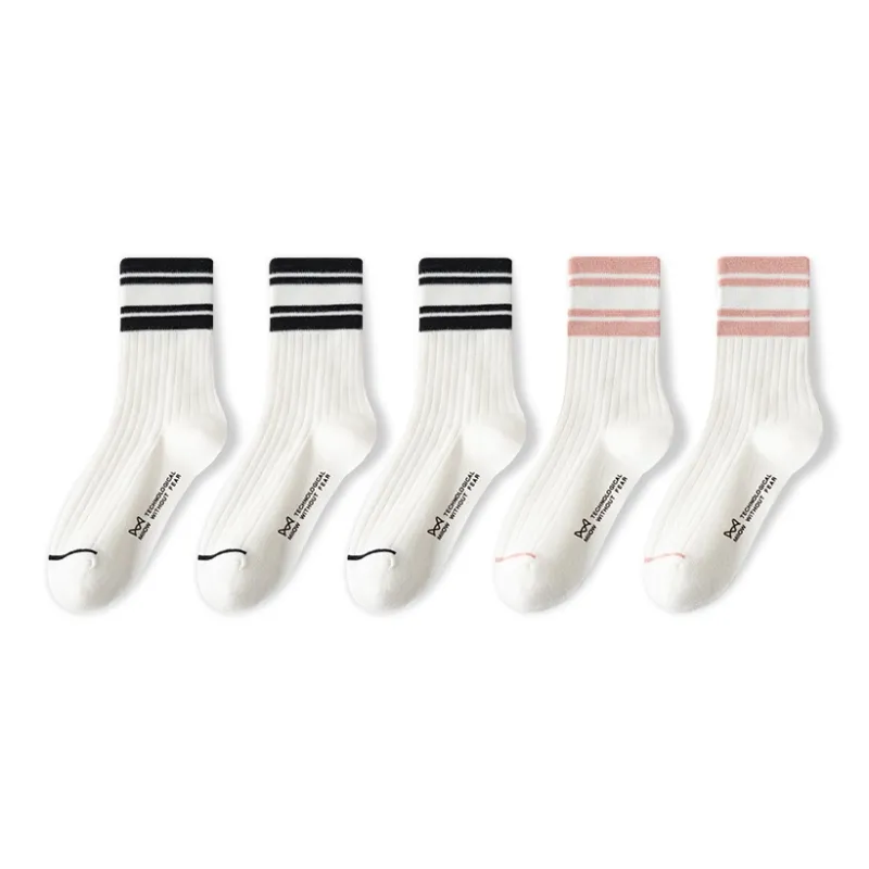 MIIOW Mid Calf Socks Unisex 5 Pack-6