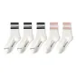 White with Black Stripes 3, White with Pink Stripes 2