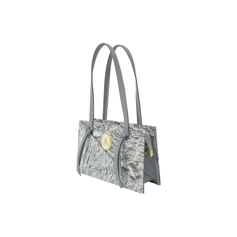 MACK JODAER Synthetic Leather Shoulder Bag Women's Gray-2