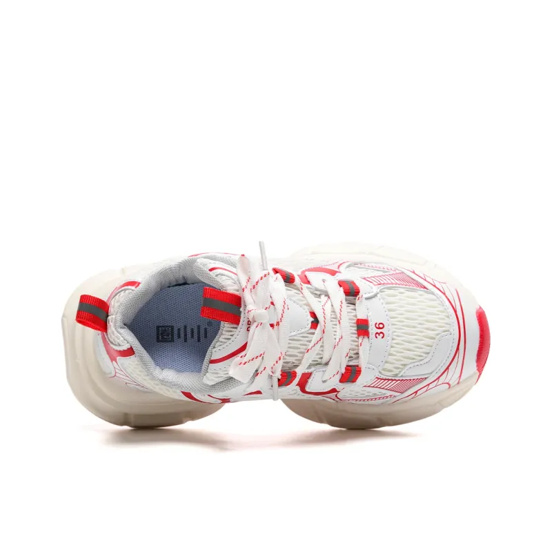 Circle Small Cushioning Anti-Slip Wear-Resistant Breathability Low-Top Chunky Sneakers Unisex Box Included-18